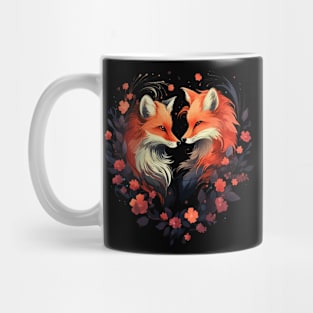 Red Fox Couple Valentine Mug